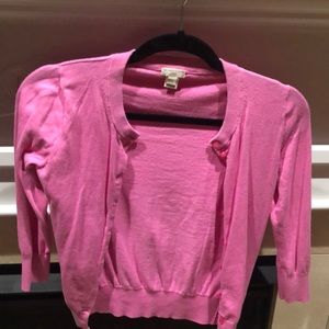 Pink 3/4 sleeve cardigan